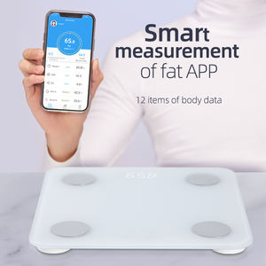 180 किग्रा हिडन एलईडी डिस्प्ले अल्ट्रासोनिक बॉडी फैट मास वेट स्केल डिजिटल स्मार्ट बीएमआई स्केल - Product Image 3