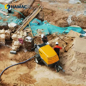 Máquina transportadora de mortero diésel HAMAC, amarilla, 5M³/H, motor importado, para bomba de enrasado de suelos semisecos, alta eficiencia - Product Image 2