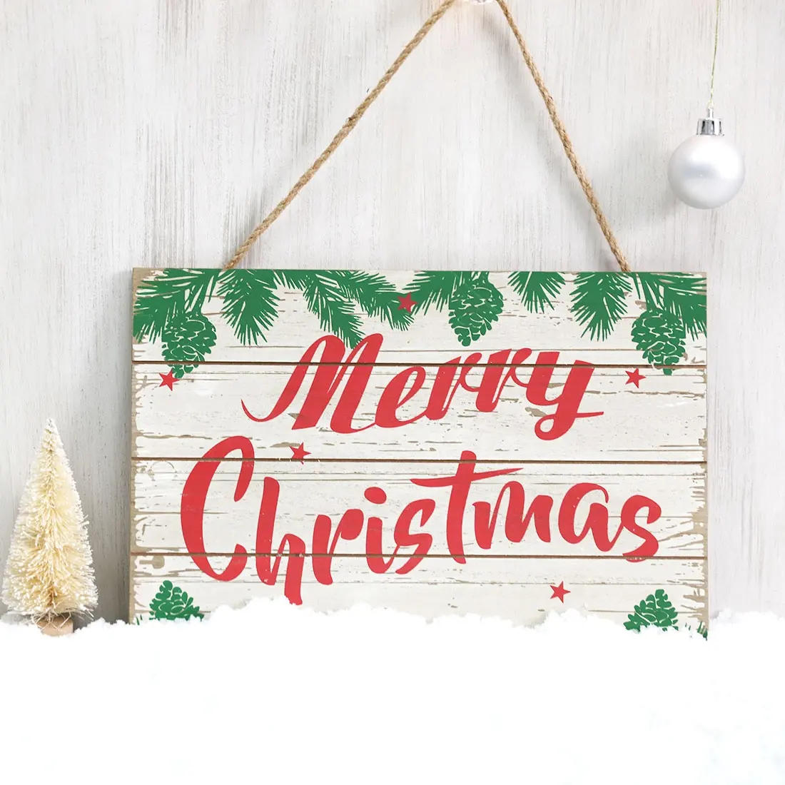 Christmas wooden wall plaque hanging ornaments wood board merry christmas signs for home festival wall garden decoration