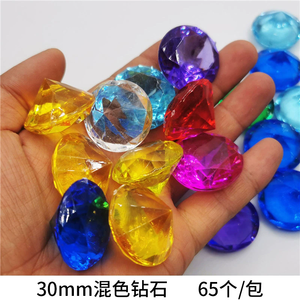 Joyería de Imitación de Piedras Preciosas con Patrón de Diamantes, Material Acrílico Plástico, Tema de Amor, Decoración y Regalo para Días Festivos - Product Image 5