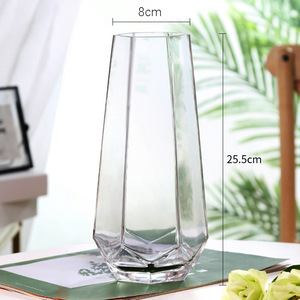 Jarrón de Vidrio de Diseño Nórdico Moderno, Adorno Geométrico Recto para Cultivo de Agua, Exhibición de Rosas, Cocina, Sala de Estar - Product Image 6