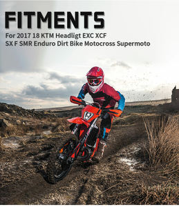 Phare de moto, phare de moto tout-terrain, assemblage LED avec masques de phare pour moto <span class=keywords><strong>Supermoto</strong></span> EXC XC-W SX SX-F - Product Image 6