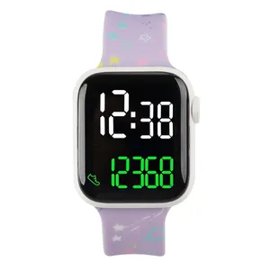 Custom Logo Digitaal Smart Watch Led Horloge Stappenteller Step Teller Siliconen Stappenteller Horloge