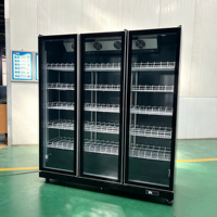Réfrigérateur commercial Coca-Cola avec éclairage LED, vitrine réfrigérée pour boissons, réfrigérateur à vin en acier inoxydable pour bar à bière