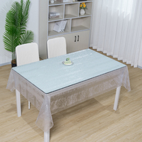 Nappe Moderne en Vinyle Transparent RNPT, Housse de Table à Manger en PVC Imperméable, Facile à Nettoyer, Protection Efficace