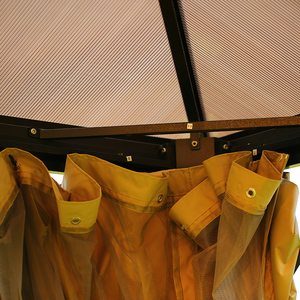 Toit de polycarbonate de <span class=keywords><strong>belvédère</strong></span> en aluminium de luxe extérieur de toit rigide de jardin en métal de cadre en métal de belvédè - Product Image 5