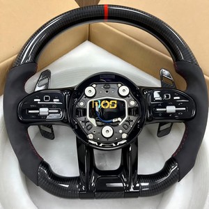 Volante Deportivo Personalizado de Fibra de Carbono y Gamuza para Mercedes-Benz Serie W213 W463 W222 G63 C43 GLS53 GT50 <span class=keywords><strong>A45AMG</strong></span> - Product Image 1