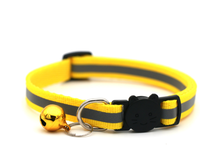 2023 orejas redondas para mascotas Cierre de gato cierre de seguridad de cabeza de gato reflectante collares de campana de gato y perro separados para evitar la pérdida de accesorios