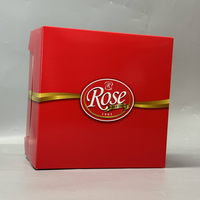 Meilleures ventes 6 8 10 12 16 pouces Vente en gros Matériau biodégradable carré Logo personnalisé Anniversaire Mariage exquis avec boîte à gâteau