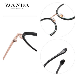 Danda Unisex Round Eyeglasses <b>Frames</b> JS8602 <b>Metal</b> Full <b>Frame</b> Anti Blue Light Protection - Product Image 3