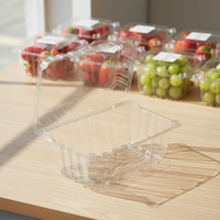 Boîte en plastique recyclable de haute qualité pour tomates cerises, raisins et fraises, emballage en plateau de 250g et 500g pour tomates