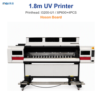 Imprimante UV 1,8 m à 4 têtes XP600 I3200-U1 avec carte Hoson et double rail de guidage pour impression de bannières et signalétique en rouleau