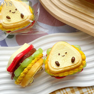QYS Sándwich Comida Simulada Personalizado TPR Juguete Antiestrés Squishy para Niños - Product Image 5