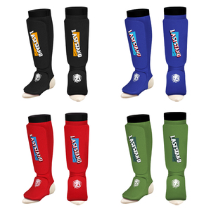 GINGPAI Algodón Instep Tobillo Protector MMA <span class=keywords><strong>Espinilleras</strong></span> <span class=keywords><strong>TKD</strong></span> Kickboxing Muaythai Pierna Soporte Pad Kickboxing Pie Pierna Guards Calentadores - Product Image 5