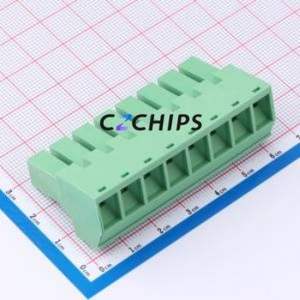 DB3EK-7.62-8P-GN-S Plug-in Terminal Block P=7.62mm Connector Male Plug 1x8P 7.62mm Green - Product Image 2