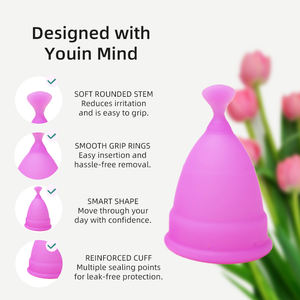 有机女性月经杯医用级硅胶月经杯批发 - Product Image 3