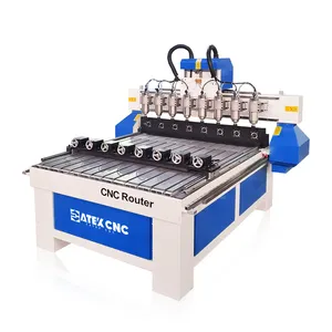 10 Engraving Heads 3d 4*8 Cnc Wood Router 1325 1020 Machine Price Woodworking Machinery
