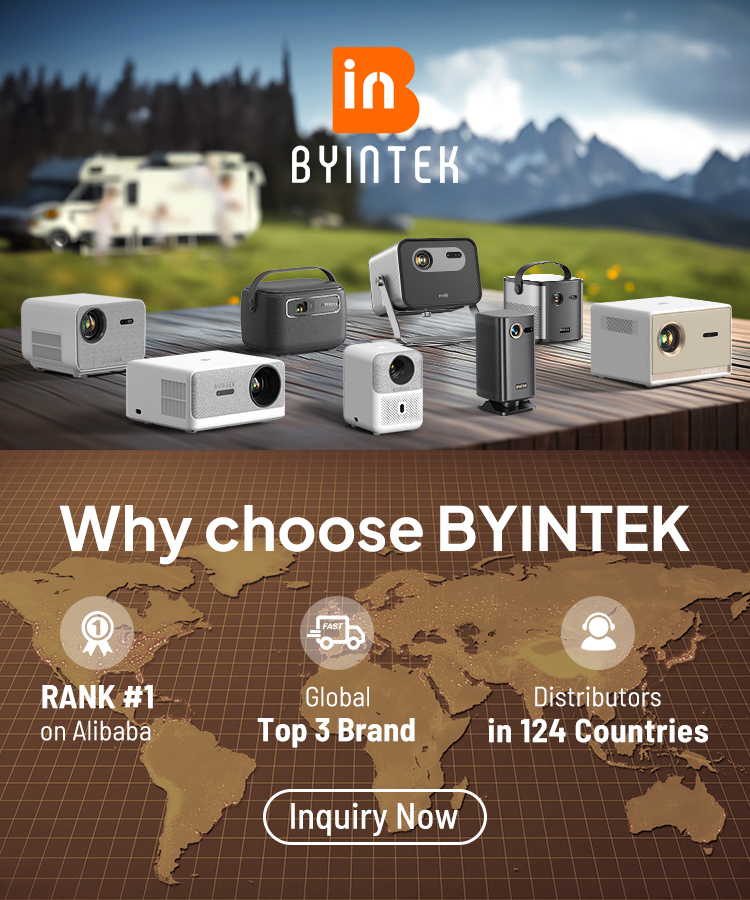 BYINTEK P70 Portable Mini Projector - 1080p Wifi LCD Beamer