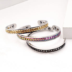 Venta al por mayor de productos en tendencia, regalos personalizados, gelatina japonesa bio magnética para hombres, pulseras de joyería de moda de acero inoxidable - Product Image 4