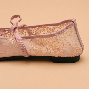 Chaussures plates de ballet brodées <span class=keywords><strong>chinoises</strong></span> pour femmes, <span class=keywords><strong>ballerines</strong></span> en dentelle légères, chaussures de danse Mary Jane, vente en gros OEM, respirantes et souples - Product Image 3