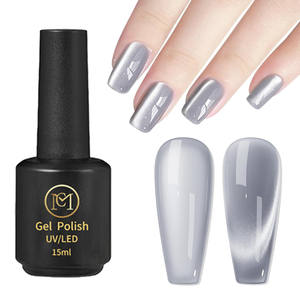 Gatto occhi Gel smalto per unghie chiaro di luna smalto magnetico per unghie argento Glitter UV Gel smalto per Nail Art da te a casa 15ML - Product Image 1