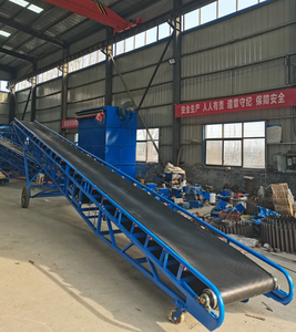 Pelet ahşap için özelleştirilmiş eğimli <span class=keywords><strong>650mm</strong></span> genişlik ayarlanabilir yükseklik 8m Chevron mobil bant konveyörü - Product Image 6