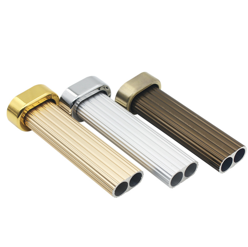 Алюминиевая трубка для шкафа под заказ, золотой, черный, серебряный круглый алюминиевый профиль для шкафа