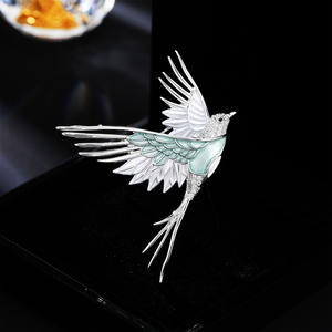 High-End zarif broş hediyeler emaye boyalı kuş Pin broş kadın için - Product Image 5