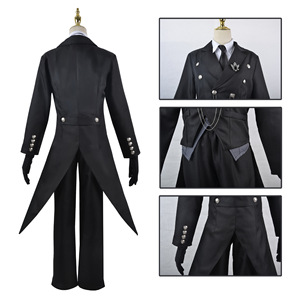 Costume Cosplay di Sebastian Michaelis Black Butler Uniforme per Adulti Carnevale Anime Halloween Feste in Maschera Giochi - Product Image 4