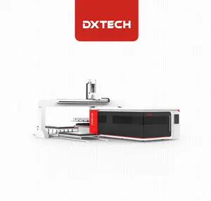 DXTECH harga mesin pemotong Laser otomatis, mesin pemotong Laser lembaran aluminium, presisi tinggi 3000w Cnc