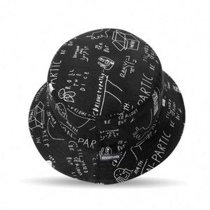 Sombrero de Pescador Flying Model F, Nuevo Modelo de Verano, Reversible, con Letras y Grafitis, Protección Solar para las Cuatro Estaciones, para Hombre y Mujer - Product Image 3
