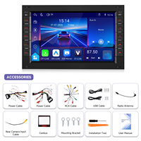 Podofo 2 Din 7'' Autoradio de voiture sans fil Carplay&Android Auto MP5 Radio multimédia pour VW GOLF/PASSAT/POLO OEM/ODM Factory