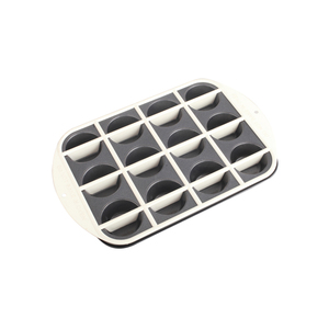 Moule à muffins 12 cavités avec séparateur amovible, en acier au carbone antiadhésif, pour demi-muffins, certifié LFGB - Product Image 2