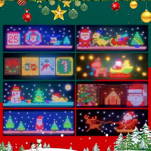 Giáng sinh vui vẻ tự làm ứng dụng điều khiển linh hoạt lập trình dẫn đăng ký cửa sổ xe ánh sáng dẫn ma trận Bảng điều chỉnh dẫn Màn hình hiển thị cho xe ô tô - Product Image 2