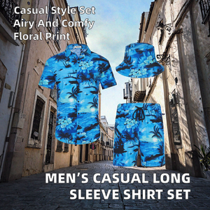 Chemise à manches longues pour homme, tendance européenne et américaine, décontractée, à imprimé floral, respirante, 100% polyester, vente chaude - Product Image 2
