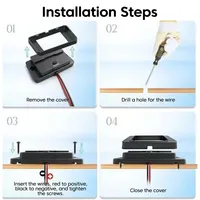 Panel Charger Mobil USB 4 Port QC30 PD Pengisian Cepat 12V 24V dengan Saklar Voltmeter untuk RV, Kapal, Motor