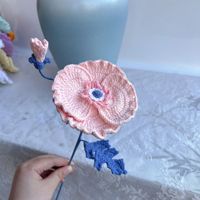 Gehäkelte Yu Beauty Klatschmohn-Blume Muttertagsgeschenk Künstlicher Gehäkelter Blumenstrauß Heimdekoration Gehäkelte Blumen