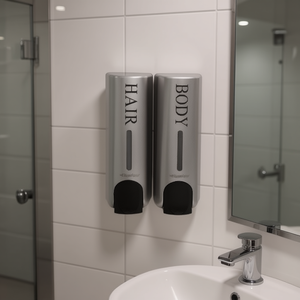 Dispensador de Jabón Líquido Doble de Pared, 0.35 L x 2, Altura 215 mm, para Cabello y Cuerpo - Product Image 3