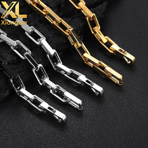 Parure de bijoux étanche en acier inoxydable avec bracelet épais en bambou et clips, boucles d'oreilles épaisses style hip-hop et collier – Cadeau idéal - Product Image 4