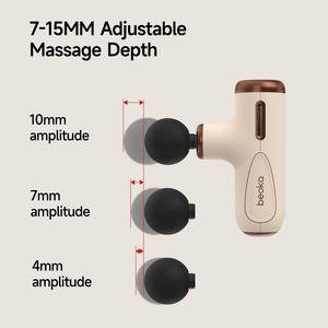 Beoka Professional Mini 4-10mm Pistol Pijat Amplitudo Variabel Portabel Pistol Pijat Perkusi Otot Terapi Fisik - Product Image 2