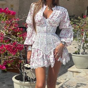 Nouvelles Robes Courtes en Dentelle Imprimées et Cintrées pour Femmes – Tendance et Fraîches - Product Image 5