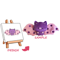 Peluche personnalisée super douce avec broderie, peluche longue de 12 cm, design Kawaii