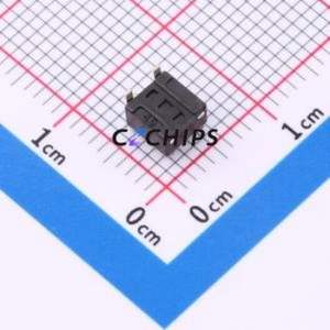 HX 4.5x4.5x3.8H B3JTP Tactile Switch SMD,4.5x4.5mm Switch Single Pole Single Throw Round Button 2.5N Horizontal Mount - Product Image 2