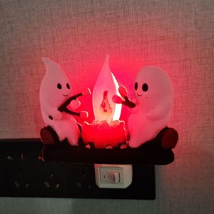 Nueva Lámpara Nocturna de Acrílico con Forma de Calabaza de Halloween, con Efecto de Fuego Parpadeante y Diseño de Dibujos Animados - Product Image 3