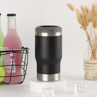 Mug à bière brésilien de 14 oz avec ouvre-bouteille, refroidisseur de canettes en acier inoxydable à double paroi isolé sous vide, tasse thermique épaissie