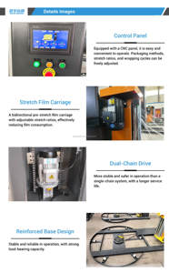 آلة تغليف البالتات الثقيلة الأوتوماتيكية بالكامل مع طاولة دوارة لتغليف الأفلام القابلة للتمدد مع شهادة CE - Product Image 3
