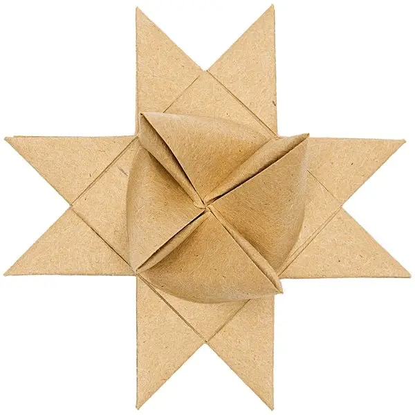 Estrellas de papel de Origami dobladas 2D 3D Froebel Moravian Stars