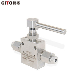 Válvula de Bola Bidireccional de Acero Inoxidable GITO 316 de Alta Presión 20000PSI con Interfaz Recta de 9/16 para Medios Gaseosos - Product Image 2