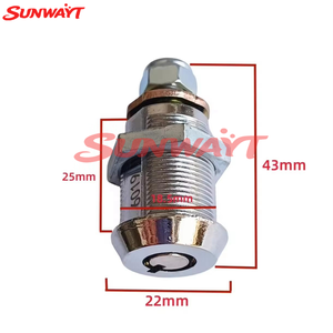 Cerradura de Seguridad de Alta Calidad de 17 mm y 27 mm para Máquinas de Juegos, Cerradura de Leva Tubular con Llave Tubular - Product Image 5