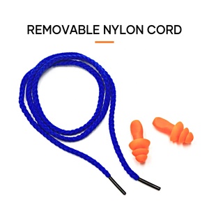 Bouchons d'oreilles réutilisables en TPE/silicone avec réduction de bruit NRR 25dB, protection auditive filaire pour la conservation de l'audition industrielle - Product Image 5